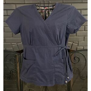Koi Nursing Scrub Top Navy Blue Women’s L